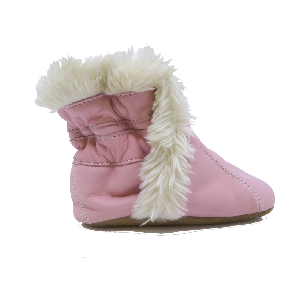 Jack and Lily Girls Pink | White Booties size: 12-18 Month